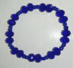 Blue Crystals and Blue Beads Stretchy Bracelet