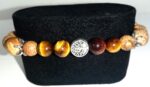 Picture Stone and Tiger Eye Stretchy Bracelet