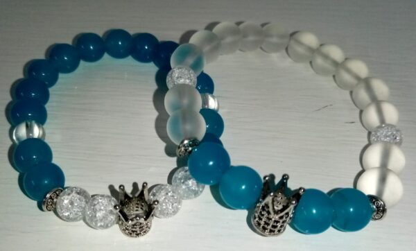 Blue Cat’s Eye Couple’s Bracelets