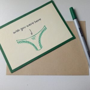 Naughty Card – Wish you were here